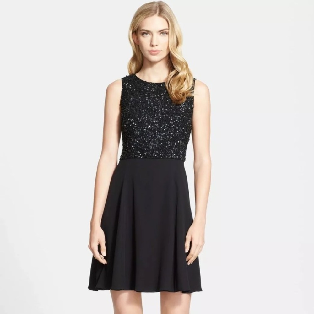 Armani Collezioni Embroidered Sequin Sleeveless